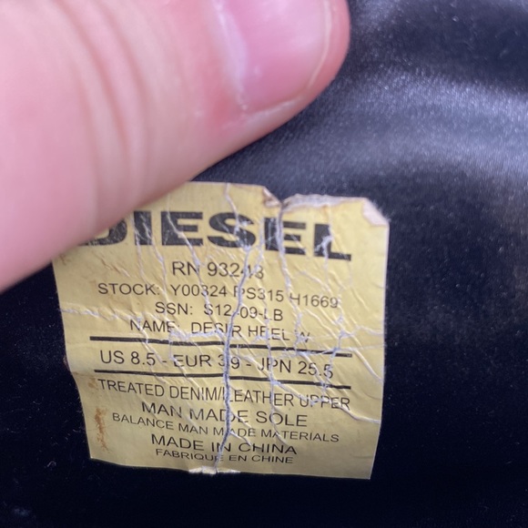 Sold❌❌❌Diesel industry denim platform heels - Picture 9 of 13